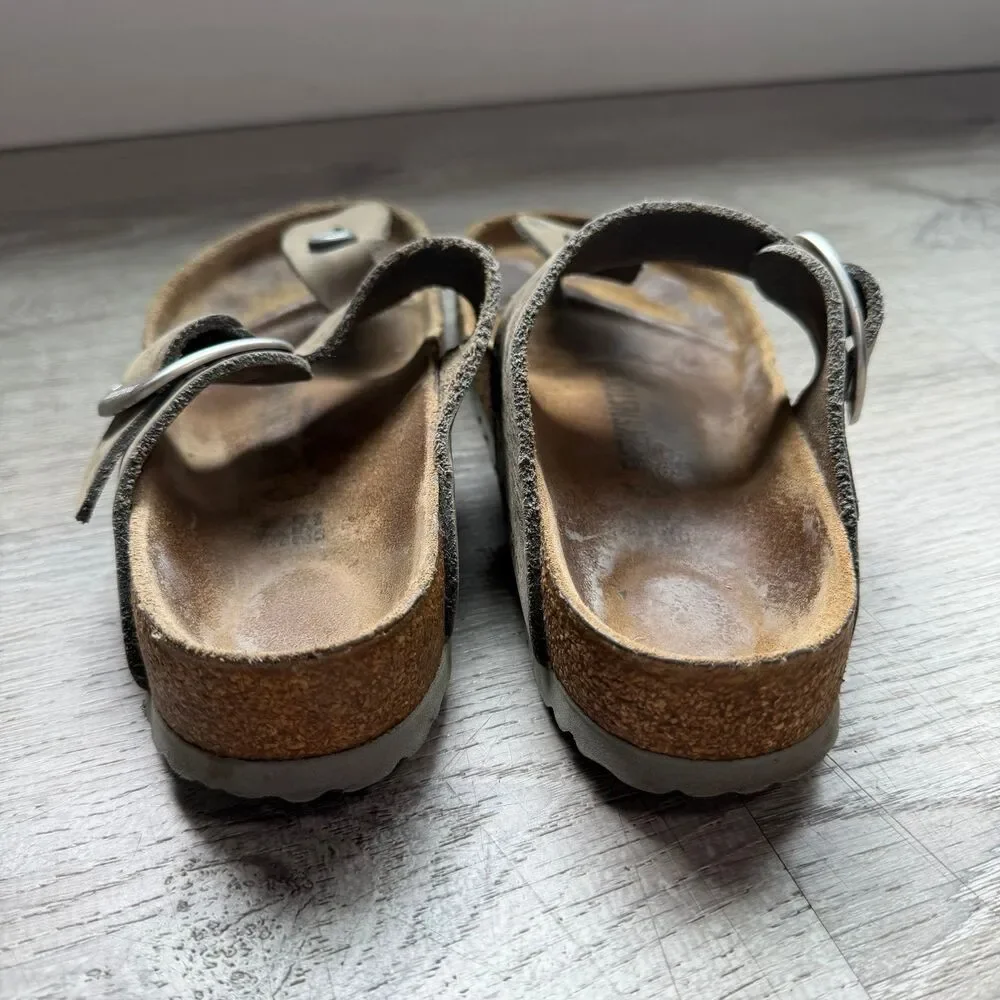 Birkenstock Gizeh Natural Leather Big Buckle Womens Sandals 39 Regular Width - Picture 4 of 9